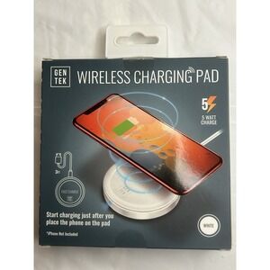 Gen‎ Tek Charging Pad, Wireless W/USB Cable for Mobile Phone White, Brand New